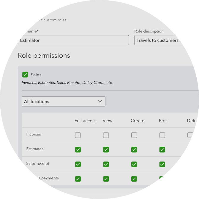 Watch a 5 minute video on how to create custom roles and add users in QuickBooks.